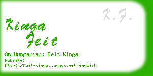 kinga feit business card